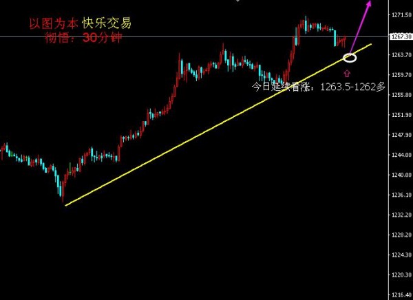 彻悟：顺势看涨，今日1263.5-1262回调多黄金！